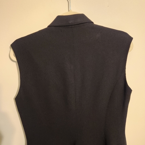 Cynthia Steffe | Woman's Black Vintage Sleeveless Double-Breasted Vest (Size 14) - Picture 10 of 12